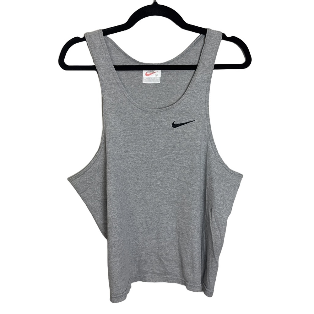 Vintage Nike Gray Swoosh Tank Top | Made in USA | Size M